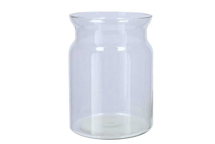 Glass Roca Milk Bottle Clear 19x25cm