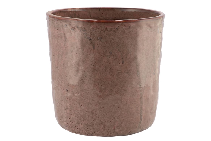 Iron Stone Old Pink Glazed Pot 24x23cm