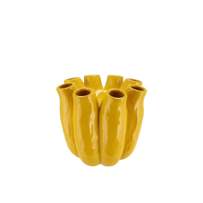 <h4>Luna Yellow Tube Vase 16x16cm</h4>