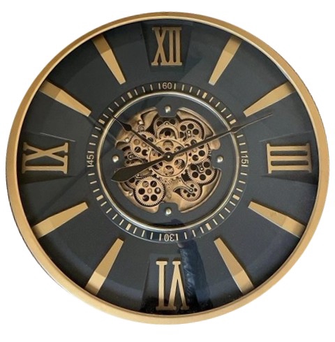 Clock Gear Ø80cm Black 40314