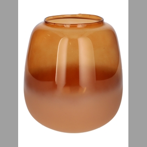 DF02-666003900 - Vase Amelie Duo d10.4/18.2xh20 brown matt/transp