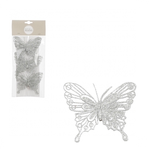 Moederdag Deco vlinder/clip glit. 8cm x3