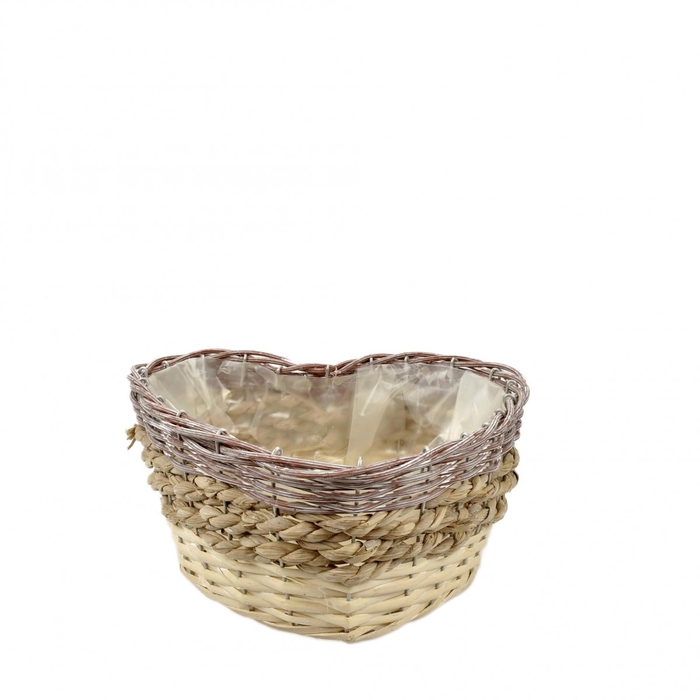 <h4>Mothersday Basket heart willow d21*11cm</h4>