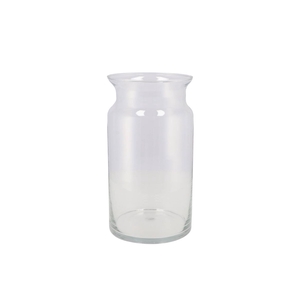 Glass Milk Bottle Vase Heavy 15x30cm