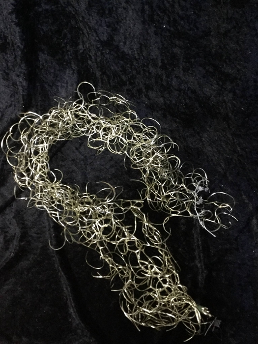 CURLED GARLAND 100CM WITH GLITTER GOLD