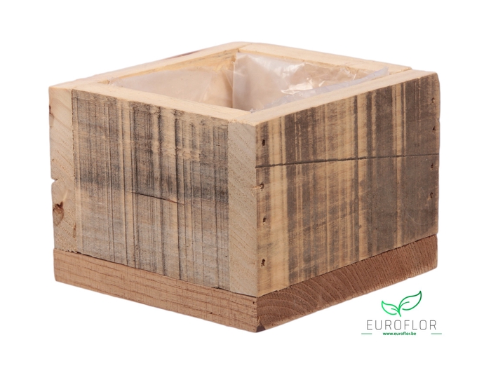WOODEN CRATE NATURAL 11X11X8CM