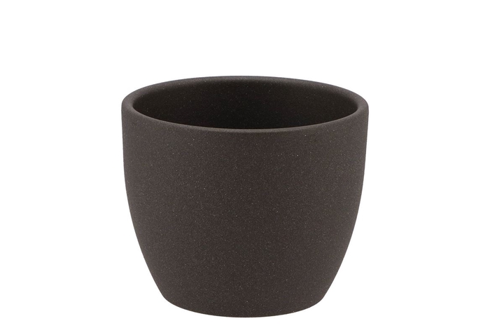 Ceramic Pot Dark Grey 8cm