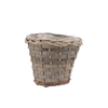 Wicker Basket Pot Round Grey 16x14cm