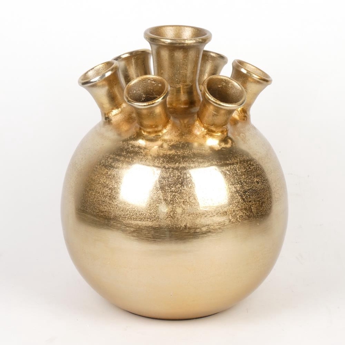 Alu Vase Gold O  28cm 40581