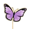 Bijsteker vlinder Single hout 6x7cm+12cm lila