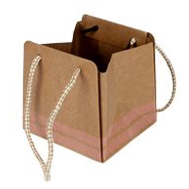 Bag Sporty carton 9,5x8,5xH9,5cm pink