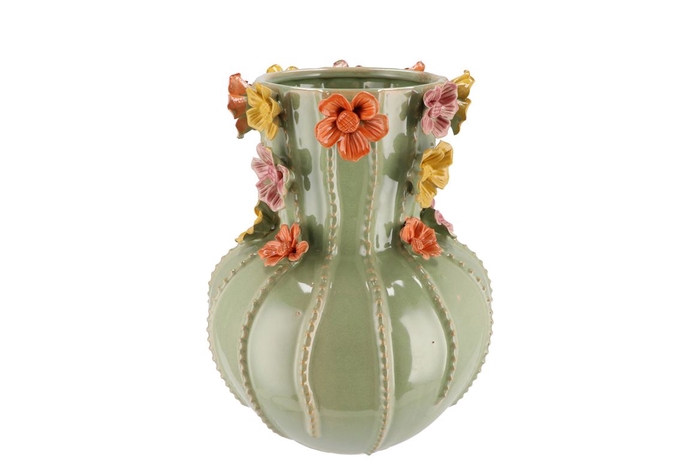 Flower Pistache Vase 22x27cm
