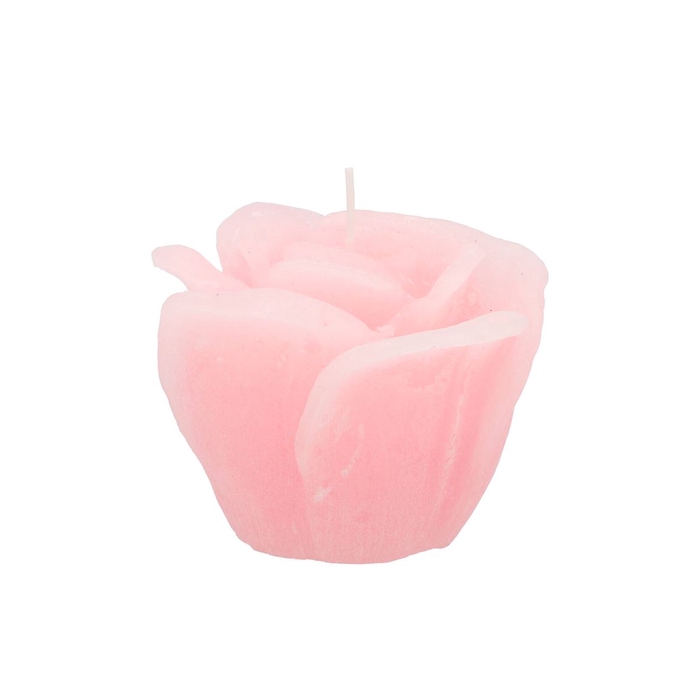 <h4>Candle Roos White Pink 11x9cm</h4>