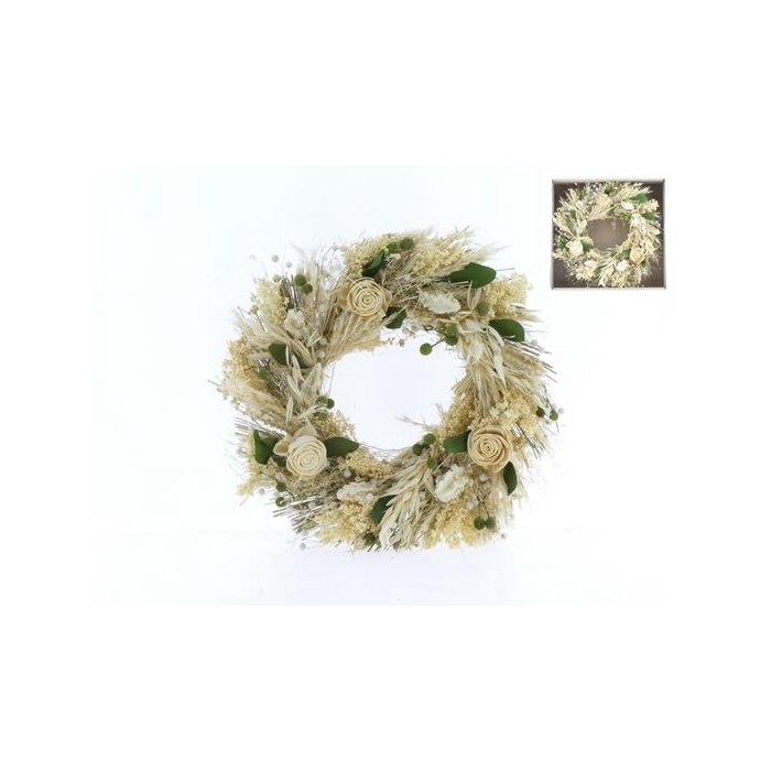 <h4>Df Wreath Ø30cm White 95737</h4>