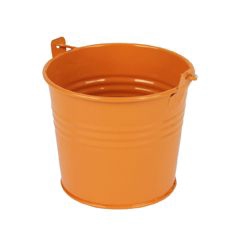 Bucket Sevilla zinc Ø10,3xH8,5cm -ES9 orange gloss