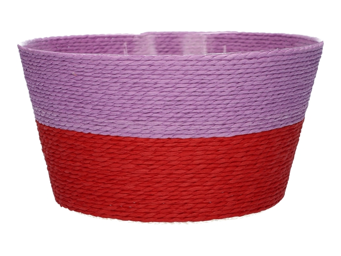 <h4>DF06-720226700 - Basket Riley1 Duo d19xh10 lilac/red</h4>