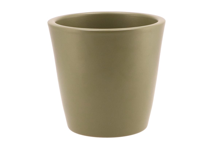 <h4>Vinci Olive Drab Pot Container 18x16cm</h4>