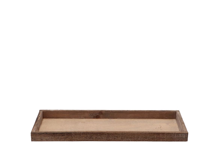 Wood tray grey 39x15x2 5cm