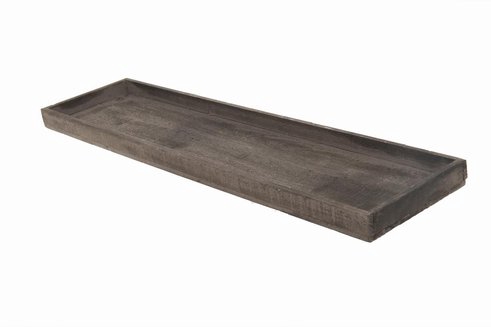 WOODEN TRAY 80*20*4CM ANTIQUE BROWN