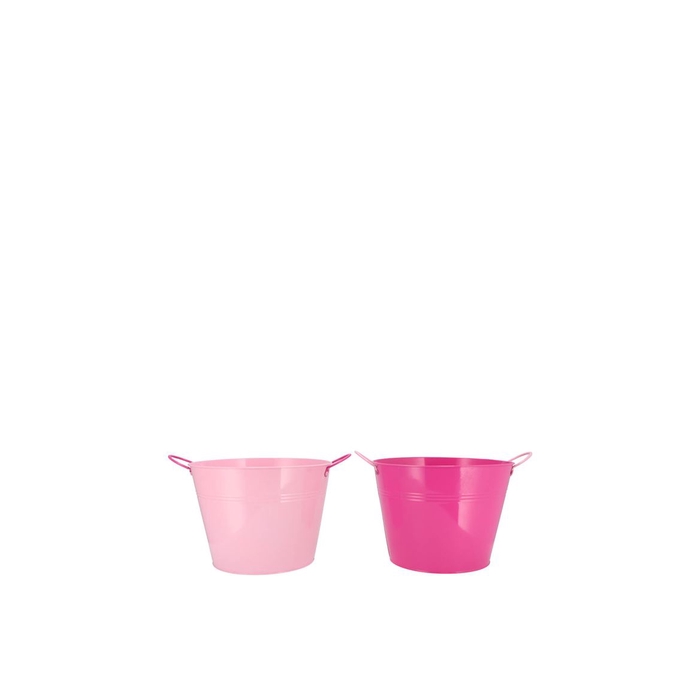 <h4>Zinc Basic Fuchsia/pink Ears Bucket 10x9cm</h4>