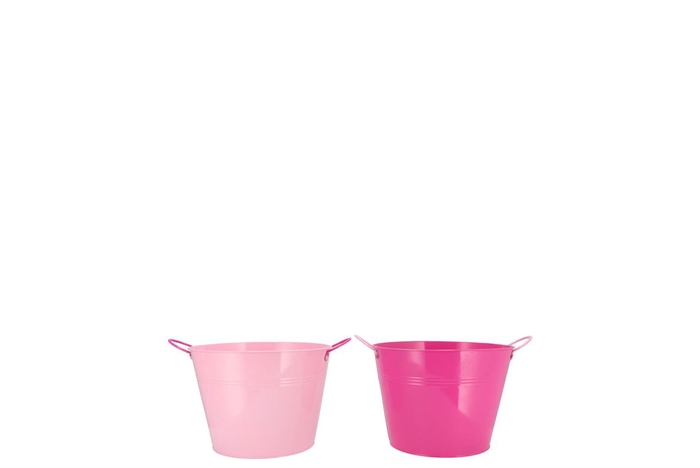 Zinc Basic Fuchsia/pink Ears Bucket 10x9cm