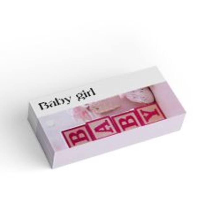 Bloemkaart stylish 19 baby girl-pakje 20 stuks