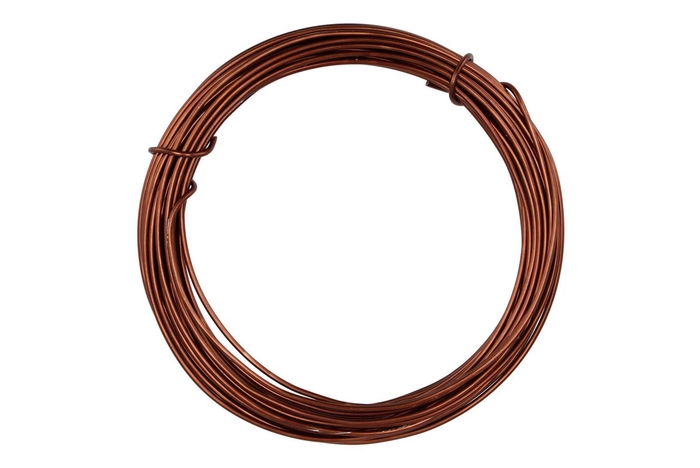 <h4>Wire Aluminium Brown 2mm X 12 Meter A 100 Gram</h4>