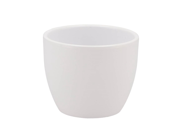 Céramique Pot Blanc Mat 10cm