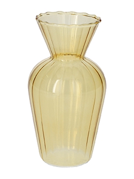 <h4>DF02-665292700 - Vase Swirl d6.2/7.4xh14 yellow</h4>