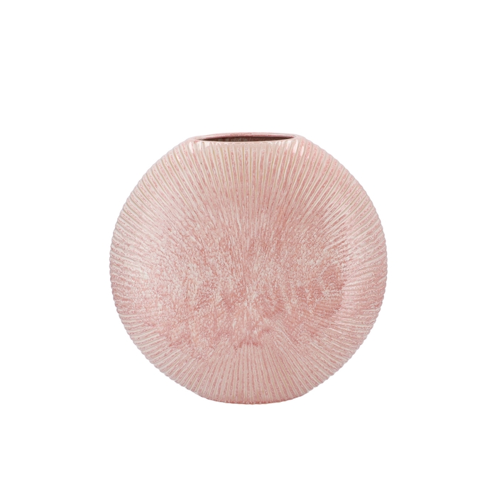 <h4>Jada Pink Oval Vase Active Glaze 31x9cm</h4>