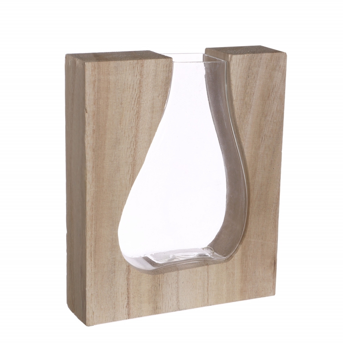 Glass Frame+vase d04/18*18cm