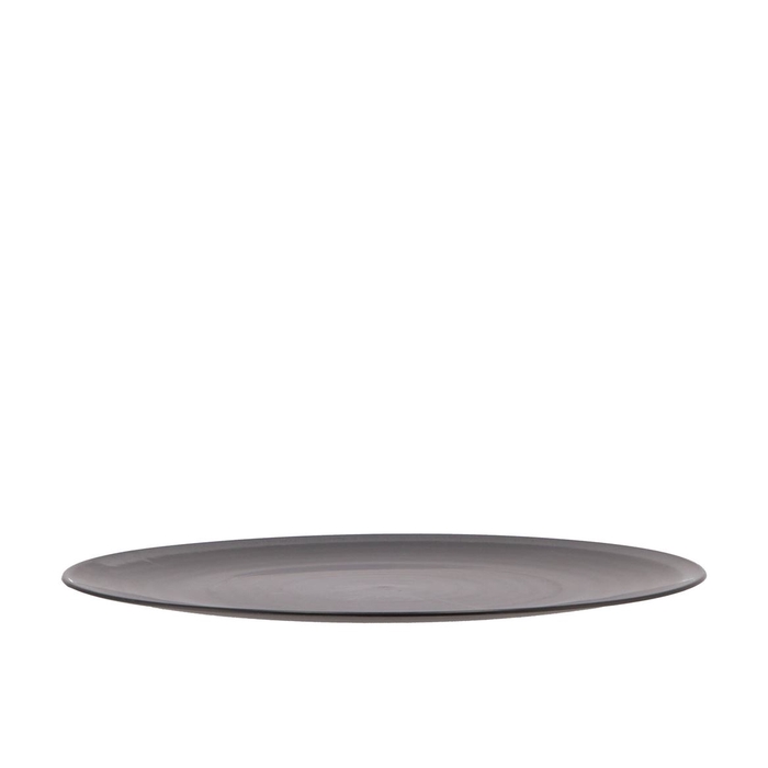 <h4>Melamine Grey Plate Round 33x33x2cm</h4>