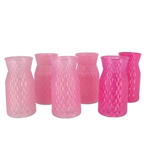 Diamond Pink Mix Vase Ass 14x25cm Nm