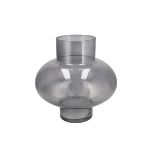 Mira Smoke Glass Bulb Low Vase 30x30x30cm