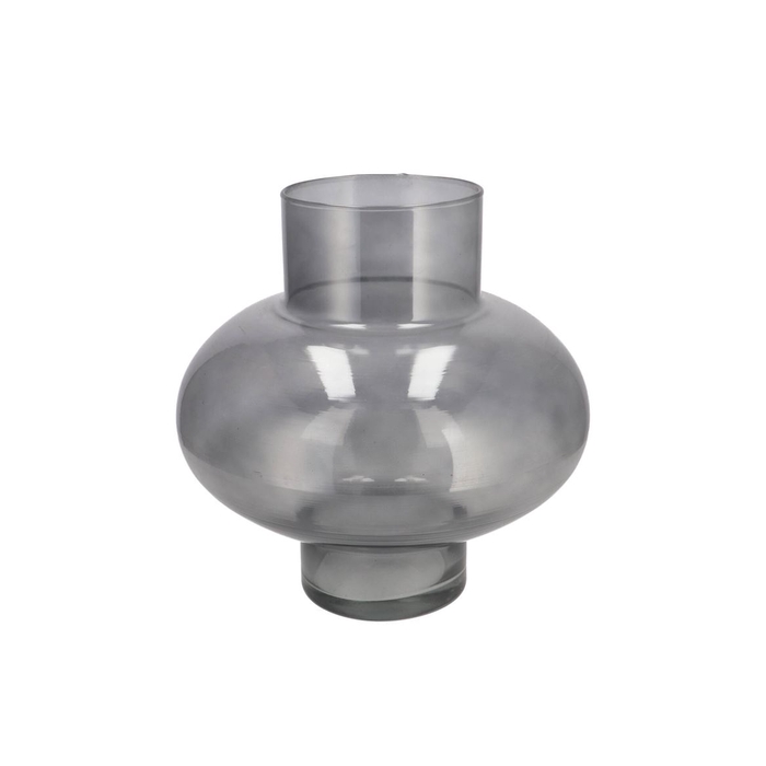 <h4>Mira Smoke Glass Bulb Low Vase 30x30x30cm</h4>