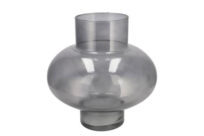 <h4>Mira Smoke Glass Bulb Low Vase 30x30x30cm</h4>