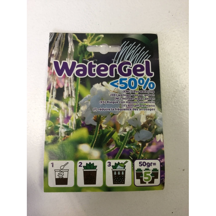 <h4>WATERGEL HEADERCARD 50GR FOR 4L (DRY)</h4>