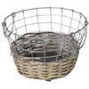 Basket Sanya Ø25xH15cm zinc + willow