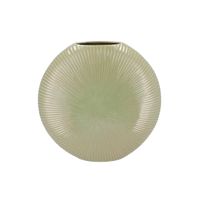 <h4>Jada Pistache Oval Vase Active Glaze 40x11cm</h4>