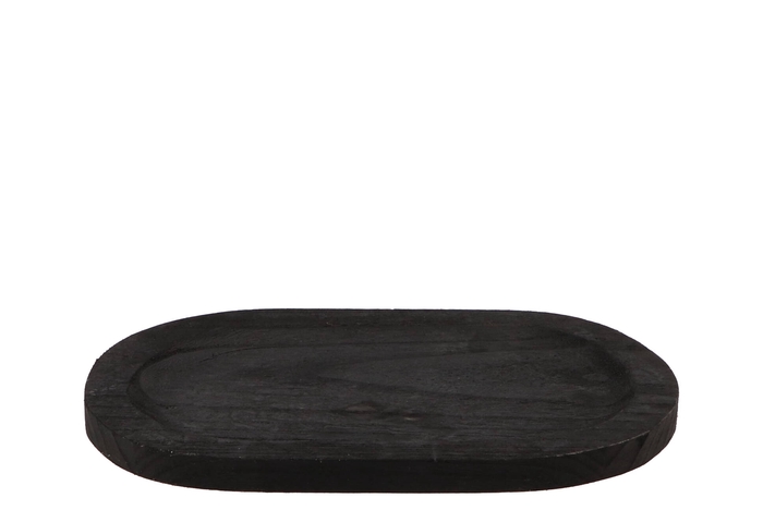 Wood Tray Black 30x20x2cm