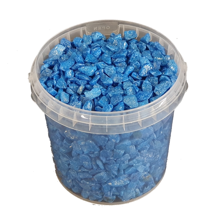 <h4>Rocks 1 ltr bucket Blue</h4>