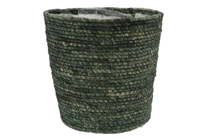 <h4>Seagrass Straw Basket Pot Army Green 28x28cm Nm</h4>