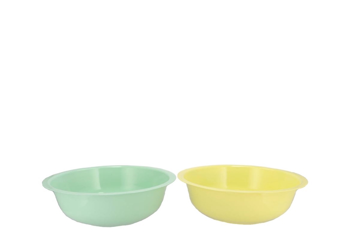 Zinc Basic Pastel Green/yellow Bowl 28x9cm