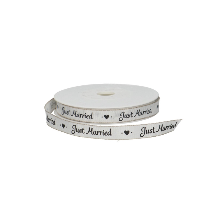 <h4>Wedding Ribbon Just Married 15mm 20m</h4>