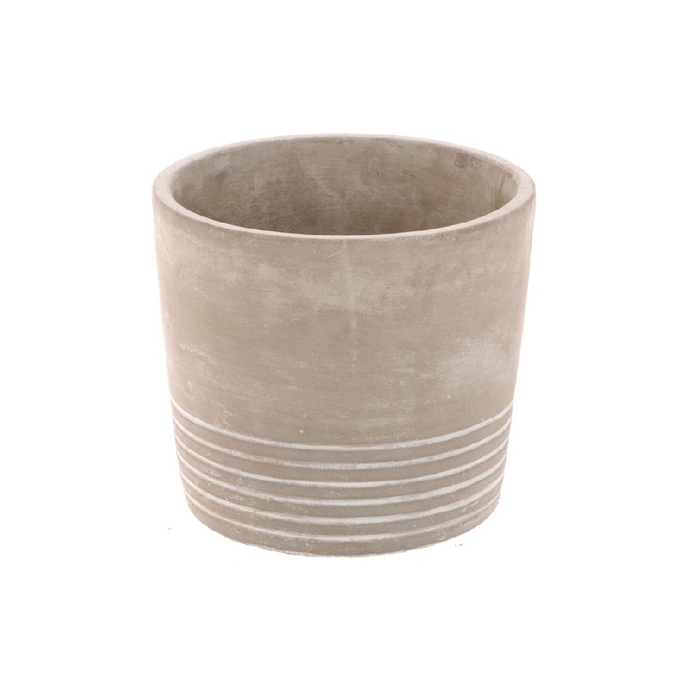 Ceramics Pot stripe d11*9cm
