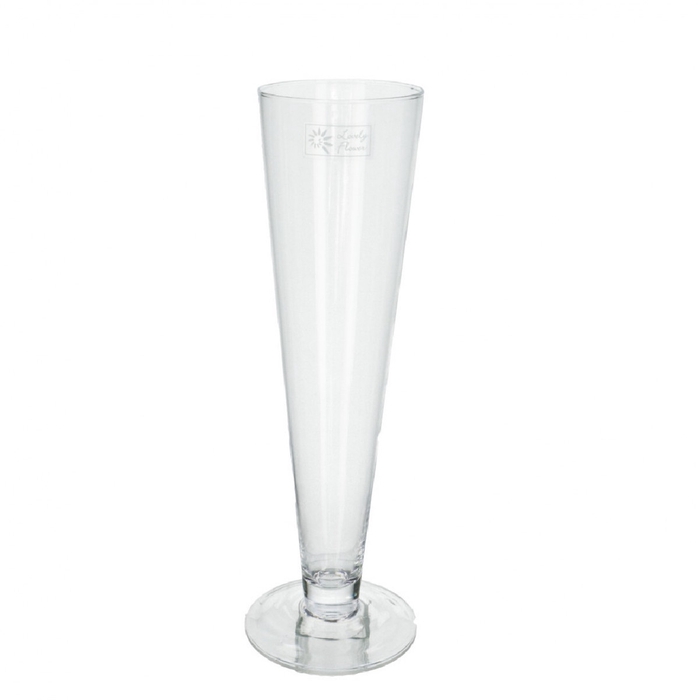 Glass Lilyvase conical d11*60cm