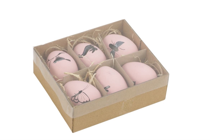 <h4>Deco Egg Tattoo 6pc Pink H6.0</h4>