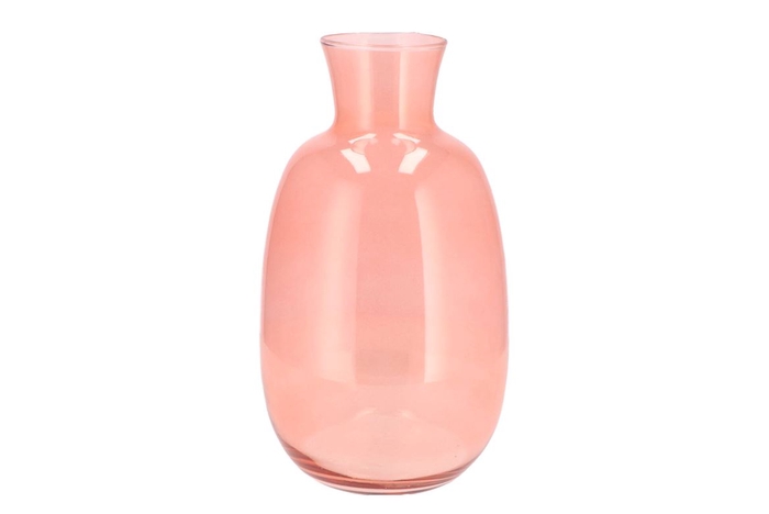 Mira Pink Glass Bottle Tall 21x21x37cm