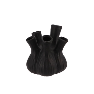 Aglio Mat Black Vase 17x20cm