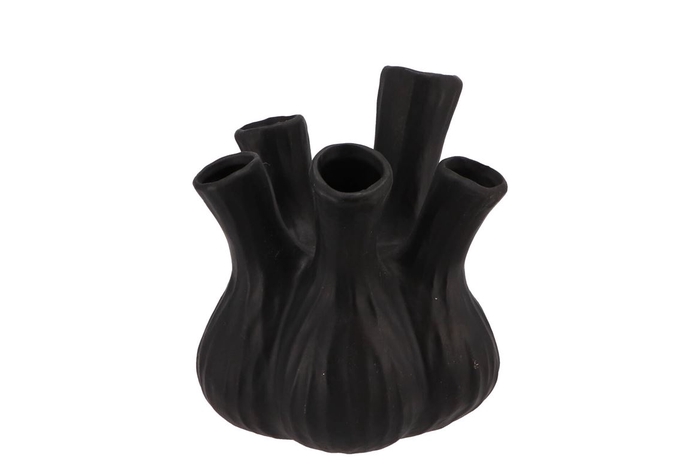 <h4>Aglio Mat Black Vase 17x20cm</h4>